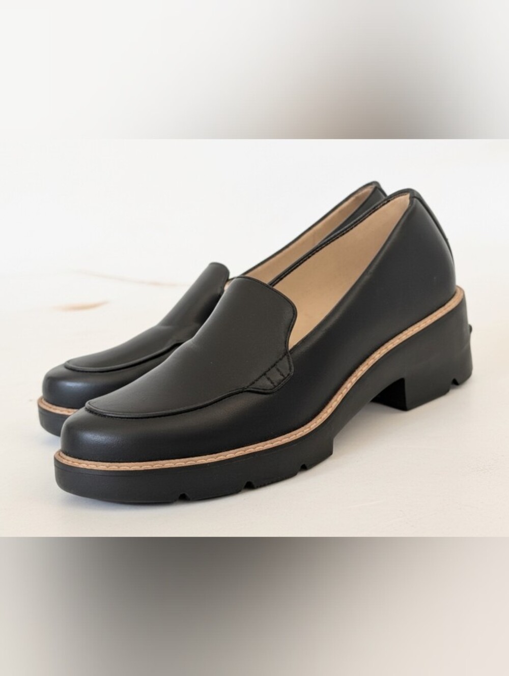 Naturalizer Cabaret Lug Sole Loafers in Black 8.5